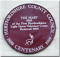 Commemorative plaque accompanying The Hart