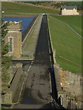 NY8438 : The dam, Burnhope Reservoir by Andrew Smith