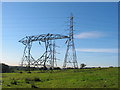 Pylons near Llan Farm