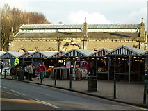 SD9324 : Todmorden Market, from Burnley Road by Phil Champion