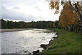 Looking upstream on the River Findhorn west of Mundole.