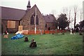 SJ6556 : St. Oswald's Church, Worleston after the fire by Mike Grose