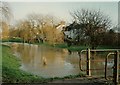 River Colne in spate at London Colney