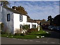NY4526 : House on corner of lane to the church, Dacre village by Humphrey Bolton