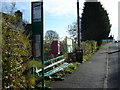 Bus stop / post box / noticeboard in Nercwys