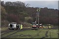 Renewing powerlines near Castleton Station