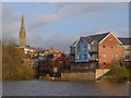 Eagle Cottages and Princess Alexandra Court across the River Exe