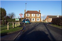 SE4756 : T junction at Kirk Hammerton Moor by Jonathan Billinger