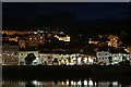 Bideford at night across the river Torridge