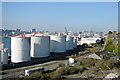 SX4953 : Oil Storage Tanks by the Cattewater by Tony Atkin