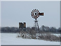 Wind pump in the snow