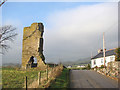 The remains of Wreaths Tower, Wreaths Cottages.