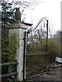 Gate at entrance to Orange Groves, Horton Heath