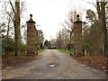 Entrance and driveway to Stanley Hall