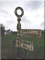 Signpost at S end of Venson Bottom.