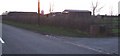 Farm buildings at sunset