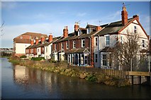 SK9670 : River Witham properties by Richard Croft