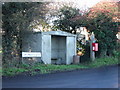 Bus shelter and post box on Northbourne road.