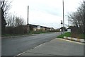 Junction of factory exit and the Sandwich road.