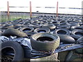 Old tyres on silage clamp