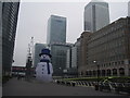 Snowman in Docklands.