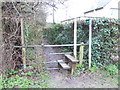 SP2618 : Footpath and stile by Jonathan Billinger