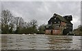 TL2871 : River Ouse in flood at Houghton Mill NT by Simon Barnes