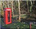 Footbridge over the river Alun/ Afon Alyn