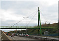 Footbridge over the A50 in the centre of Meir