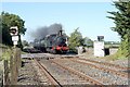 Steam passing Drumbane Crossing