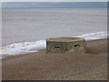TG0944 : Pillbox on beach at Kelling Hard by Alan Kent
