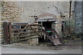 Old tractor at a farm at Hillesley