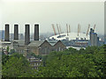 View from Greenwich Park looking towards Millennium Dome