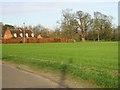 Farmland and houses, looking W towards Elmstone.