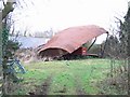 Collapsed barn