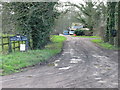 Farm road to Great Pett Farm.