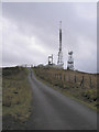 H3552 : Approaching the Masts on top of Brougher mountain by Kenneth  Allen