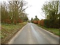 View along Church Lane towards Gravel Castle Road