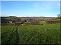 View across fields to Greenfield Farm