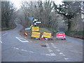 Road closure on the lane to Castle Combe