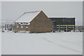 SP6606 : Barn in the snow,  Shabbington by Jackie Harman