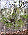 Crumbling crags near Rhydyglafes