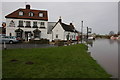 A rising river Severn at Upton upon Severn