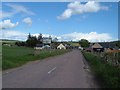 Approaching the A947 at Towie