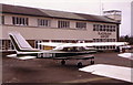 Blackbushe Airport terminal buildings from airside