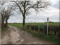 SE3778 : Bridleway and farm road at Catton by Gordon Hatton