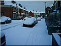 Snowy day in Darwin Street ,  Castle,  Northwich ,  March 2006