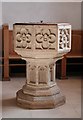 Holy Trinity, Weston, Herts - Font