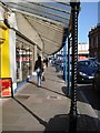 Glass covered metal shopping arcade