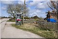 Telephone box on the road to Wardlow Quarry